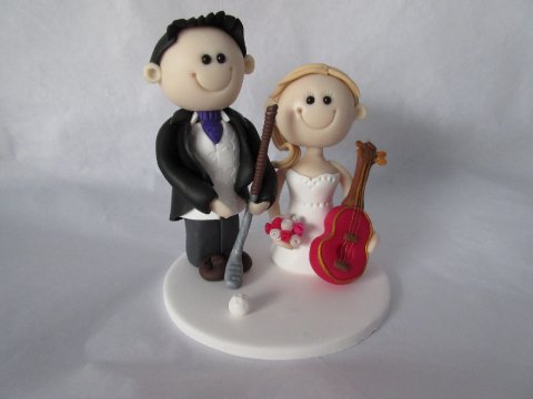 Wedding cake topper with accessories - HaPoly Ever Afetrs