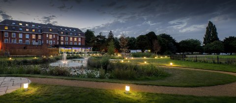 Pond and gardens - The Lensbury