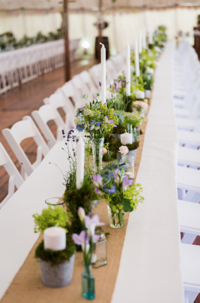 Greenery table flower decorations - Get Knotted