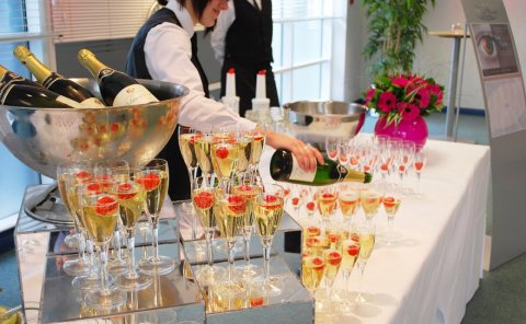 Drinks prepared for a Drinks Reception - Ark Conference & Events Centre