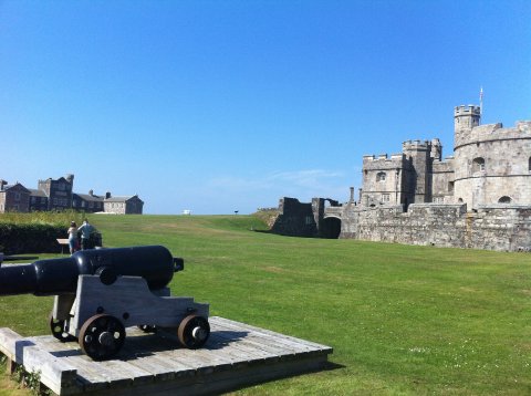 Castle Keep, Royal Artllery Barracks in background - Pendennis Castle