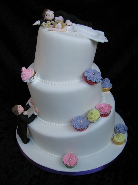 Wonky Wedding Cake - Forget Me Not Cakes