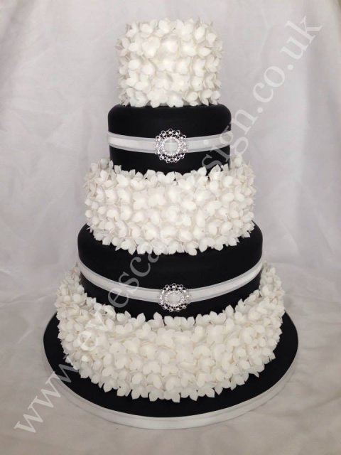 5 tier wedding cake - Evie's Cake Design
