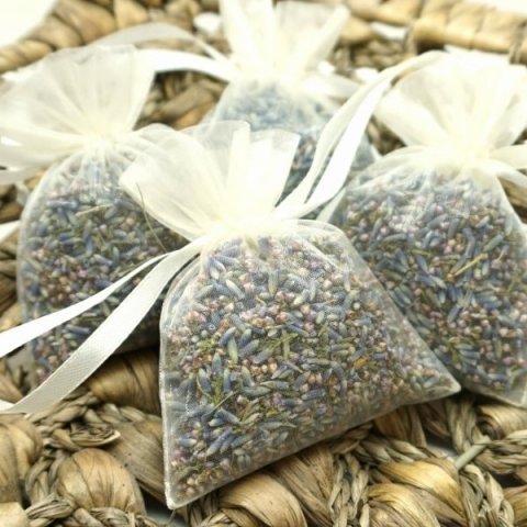 Lavender & Heather in Individual Portion Organza Bags - The Dried Petal Company