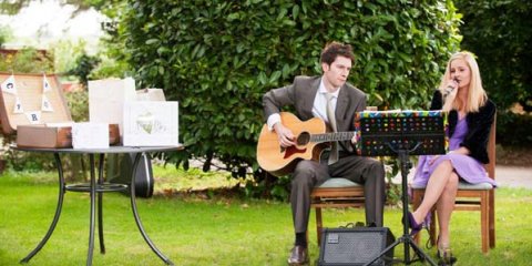 Performing at Charlotte and Stuart's wedding at Dodmoor House, Northamptonshire - Taylormade Acoustic Duo