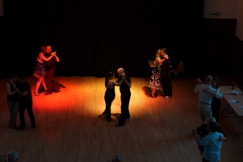 Dancing in the main hall - Maryhill Burgh Halls