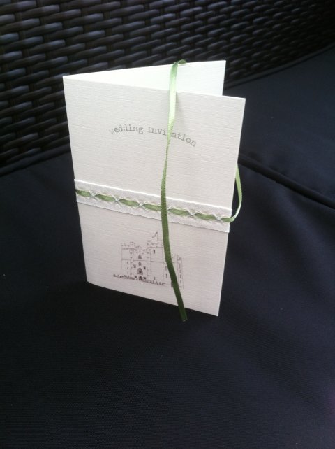Invitation with sketch of venue - Claire Blake Occasion Stationery