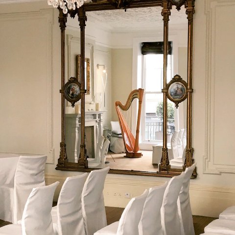 Wedding at Brown's Hotel, London - Harriet Adie = Harpist