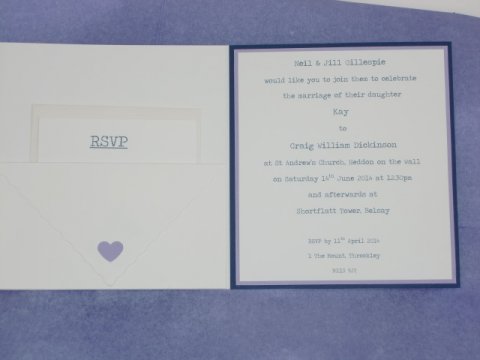 Interior of Ribbons and Bows Invitation - Claire Blake Occasion Stationery