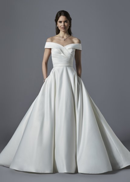 Satin ballgown wedding dress - Rosedene Bridal
