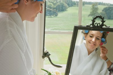 Bride getting ready at West Dean College - West Dean College