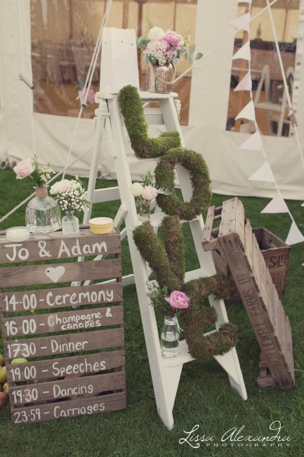 LOVE these mossed letters. Photograph by www.lissaalexandraphotography.pixieset.com - Daisy Chain