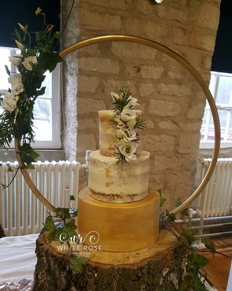 Wedding Cakes - White Rose Cake Design-Image 39185
