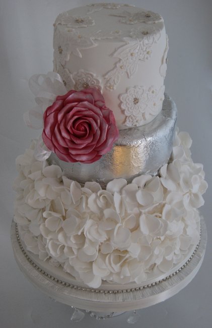 Ruffles & Lace Wedding Cake - Wedding Cakes by Lisa Broughton