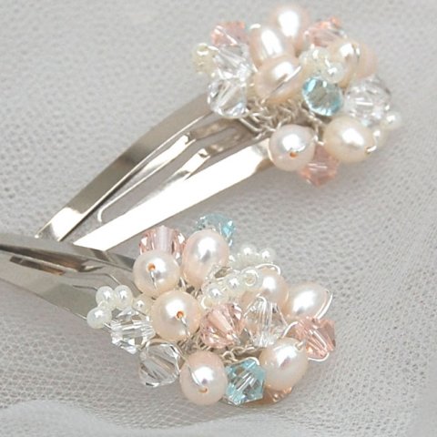 Flowergirl Hairclips - White Designs