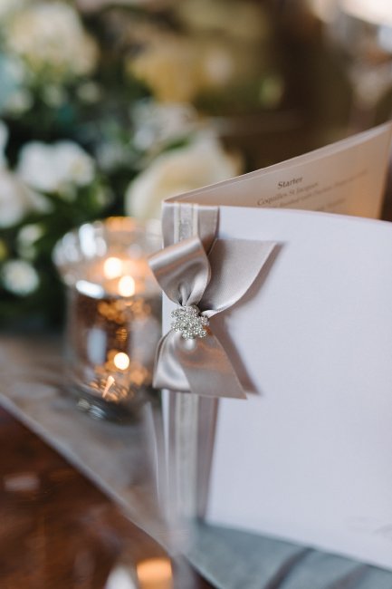 Menu in the Milan Range - English Rose Stationery