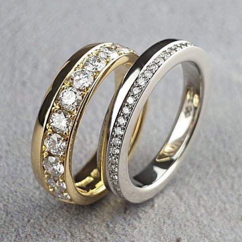 Diamond-Set Wedding Rings - Aurum designer-jewellers