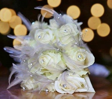 white rose bouquet - Eden Florists
