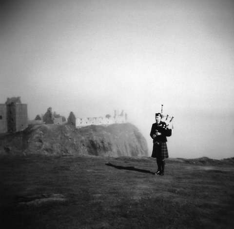 Solo piper at Dunnottar Castle - Arkleston Piping