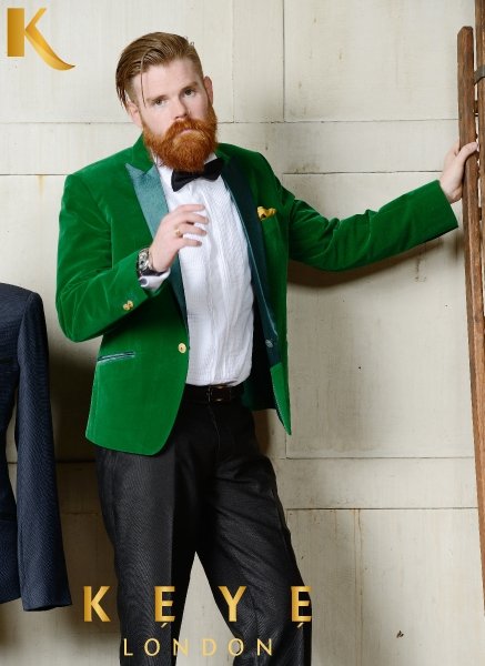 Royal green as a tuxedo look - Keye London