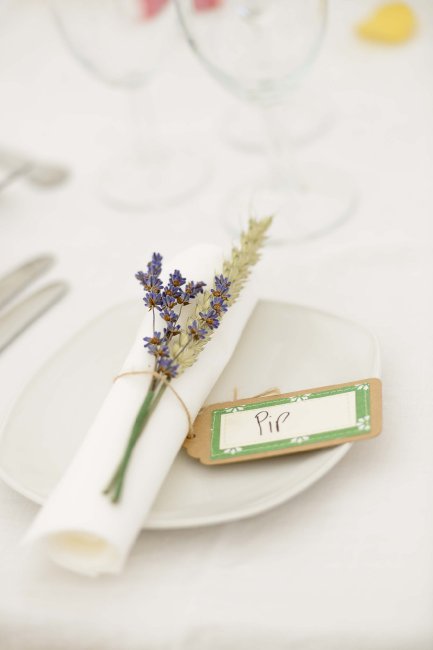 Wheat and Lavender as table decoration - Shropshire Petals