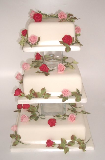Roses, Roses, Roses Wedding Cake - Wedding Cakes by Lisa Broughton