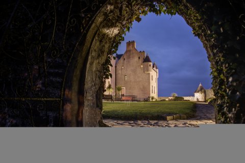 Walled Garden at Night - Ballygally Castle Hotel