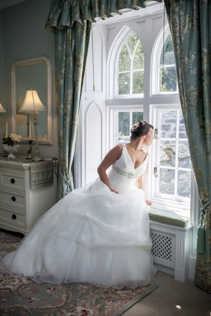 Getting ready in the Bridal Suite - Glandyfi Castle