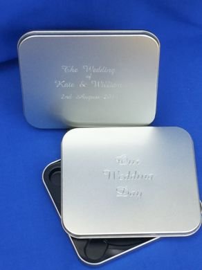 Engraved Disc tin - Warehouse Video Service