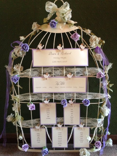Birdcage Table Plan - Savage Wedding Services