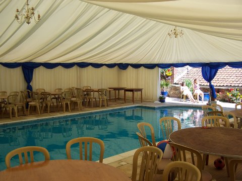 Frame Marquee over Pool - Carron Marquees Ltd