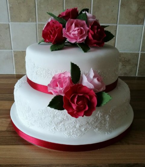 Rose Wedding Cake - Cakes Beautiful