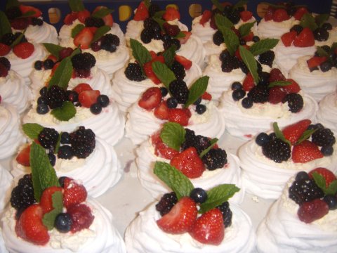 Dessert - mixed berry Pavlova - Topline Catering Ltd