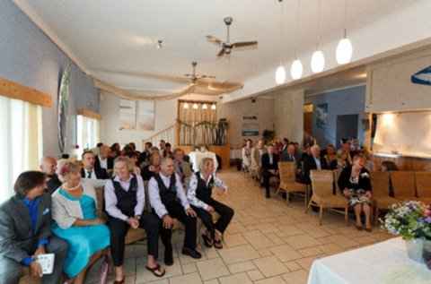 wedding ceremony in the boardroom, Porthtowan Beach, Cornwall - The Boardroom @Blue, Porthtowan Beach, Cornwall, UK