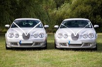 2x Silver S Type Jaguars - Carols classics