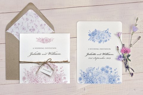 Eco friendly Botanical garden wedding stationery - Paperchain Wedding Stationery