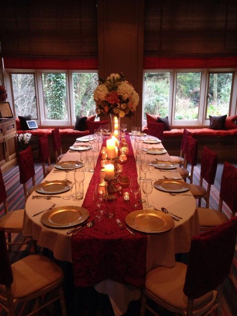 A wedding breakfast by candlelight in the Norman Shaw room - Jesmond Dene House Hotel and Restaurant