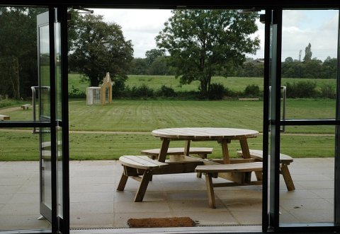 Looking out towards playing field - Wanstrow Village Hall