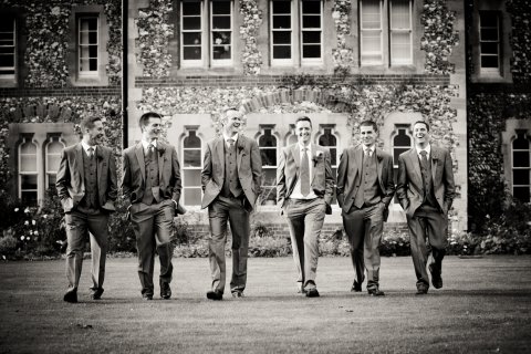 Groom's Party on our beautiful Quad lawn - Bradfield College