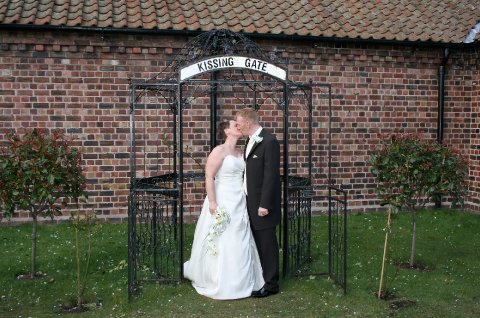 Bride & Groom at the Kissing Gate in Gretna - Hi Tec Weddings