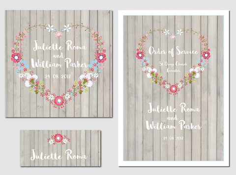 Amour wedding stationery - Paperchain Wedding Stationery