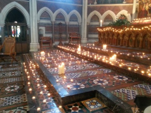 Candles on altar - All Saints Chapel