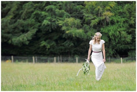 Bride in a meadow - Jade Doherty Photography