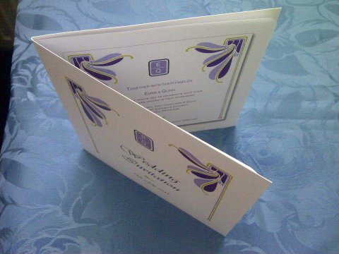 Personally personalised printed wedding invitation - CAS Wedding Stationery
