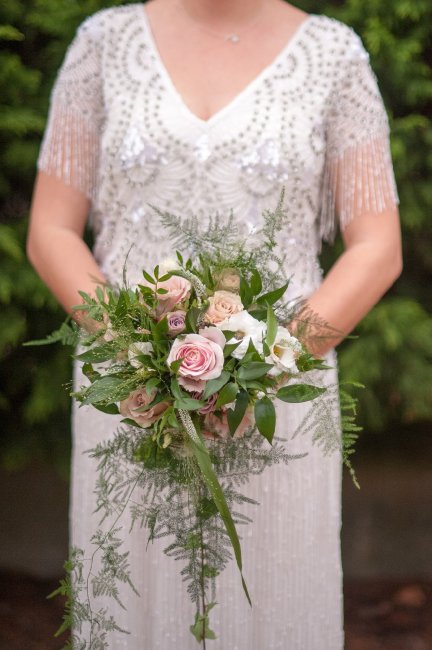 Natural, rustic trailing hand tied bouquet - Akito Floral Design