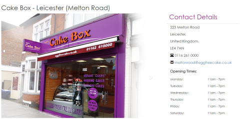 Cake Box Melton Road - The Egg Free Cake Box