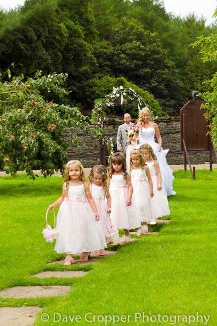Pretty Bridesmaids all in a row - Dave Cropper Photography