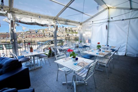 Our terrace can be used as a quirky addition to the main space for larger weddings - Amélies, Porthleven
