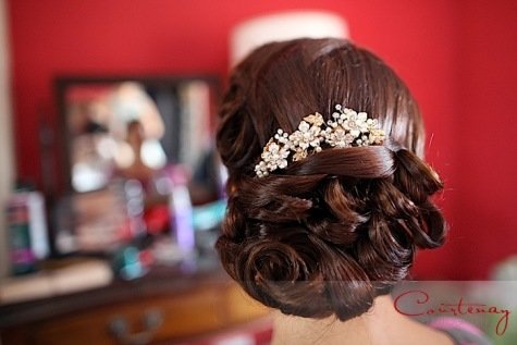Wedding Hair and Makeup - Lipstick and Curls-Image 40805