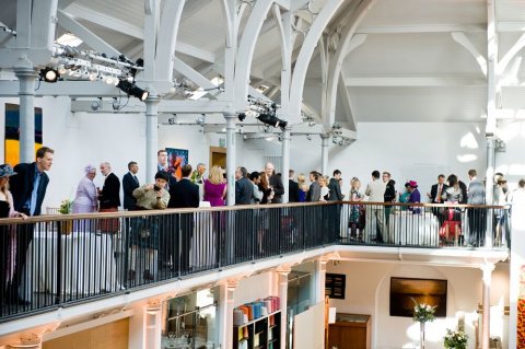 Drinks reception on our Viewing Balcony - Dovecot Studios 